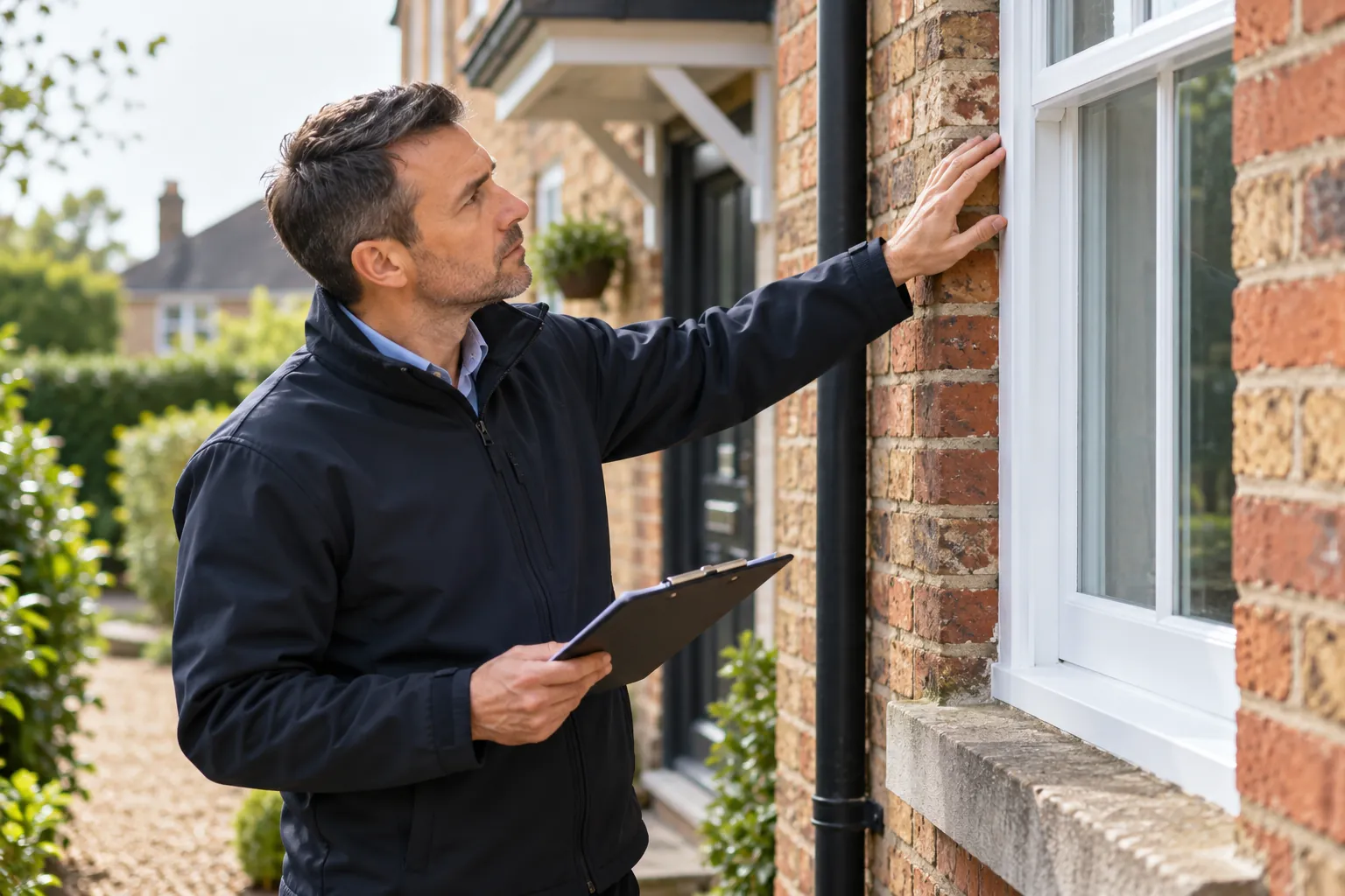 Illustration: neatly arranged plain unbranded property inspection equipment